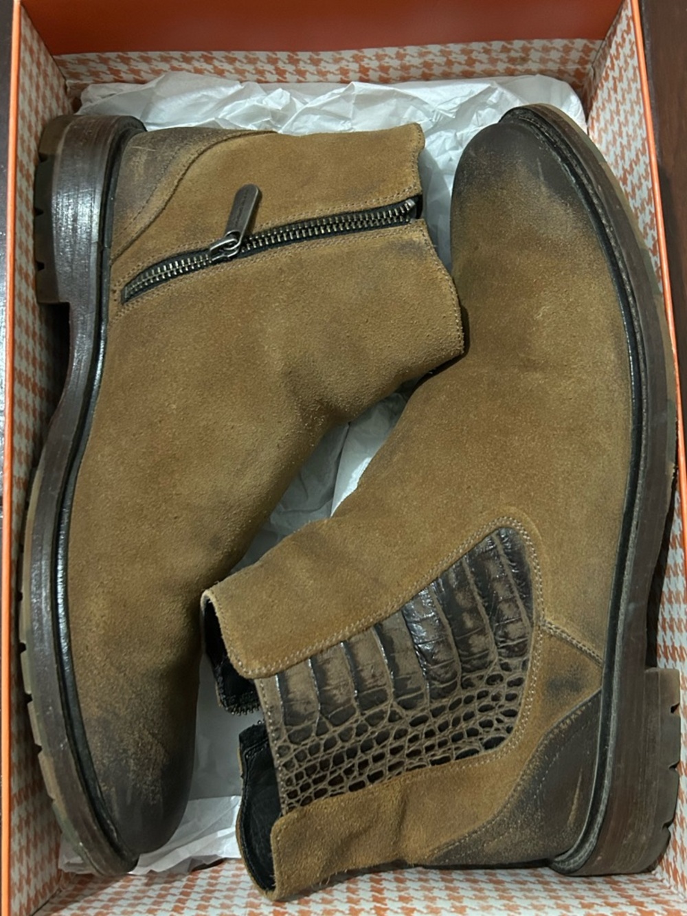 Martin Dingman McKinley Water Repellent Suede Chelsea Boots, Men’s Size 10M